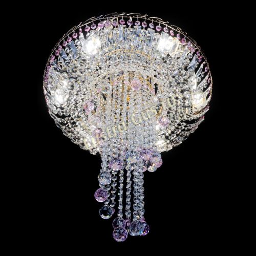 Люстра Диана №6 Шар 30 розовая в Сочи Гусь Хрустальный