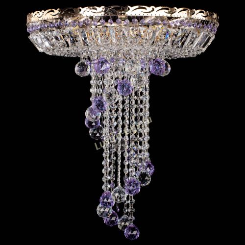 Люстра Диана №6 Шар 40 фиолетовая в Сочи Гусь Хрустальный