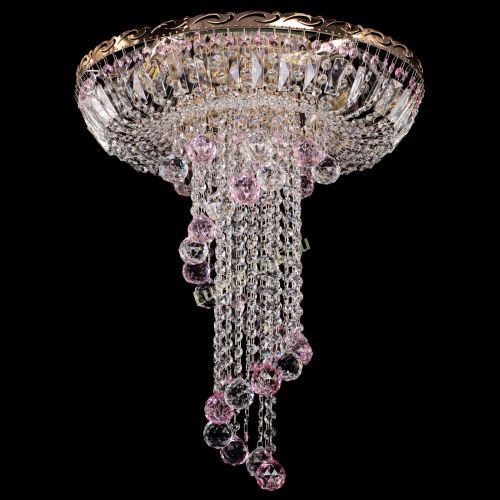 Люстра Диана №6 Шар 40 розовая в Сочи Гусь Хрустальный