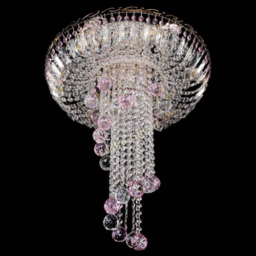 Люстра Диана №6 Шар 40 розовая в Сочи Гусь Хрустальный