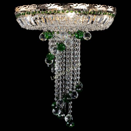 Люстра Диана №6 Шар 40 зеленая в Сочи Гусь Хрустальный