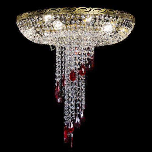 Люстра Диана №6 журавлик красная под бронзу в Сочи Гусь Хрустальный