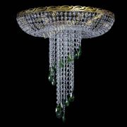 Люстра Диана №6 журавлик зеленая под бронзу