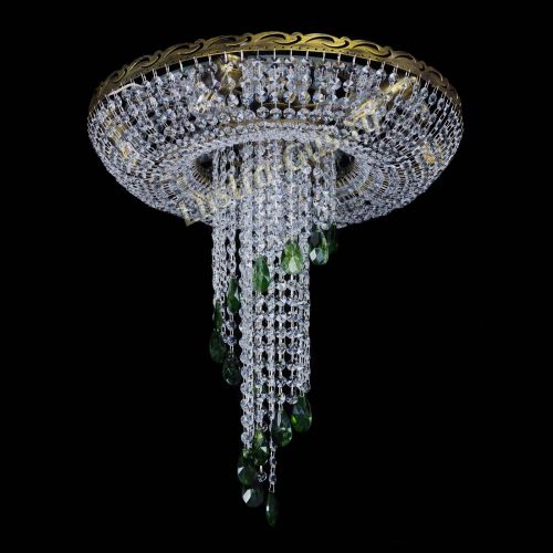 Люстра Диана №6 журавлик зеленая под бронзу  в Сочи Гусь Хрустальный