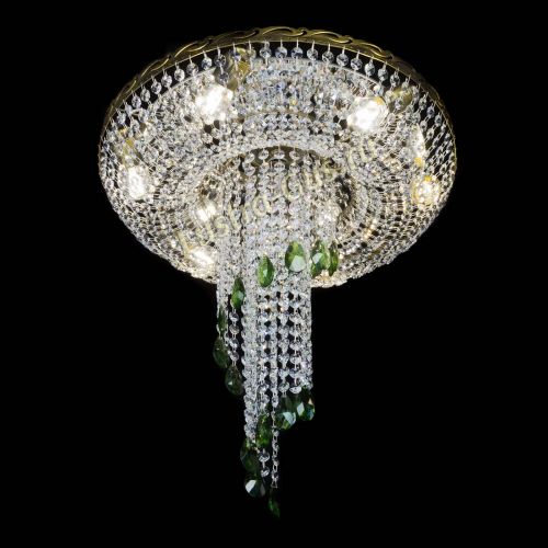 Люстра Диана №6 журавлик зеленая под бронзу  в Сочи Гусь Хрустальный