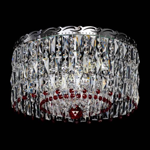 Люстра Диана Пластинка №3 красная в Сочи Гусь Хрустальный