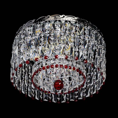 Люстра Диана Пластинка №3 красная в Сочи Гусь Хрустальный