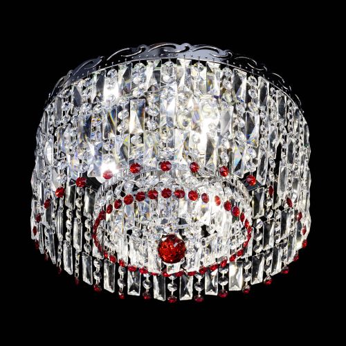 Люстра Диана Пластинка №3 красная в Сочи Гусь Хрустальный