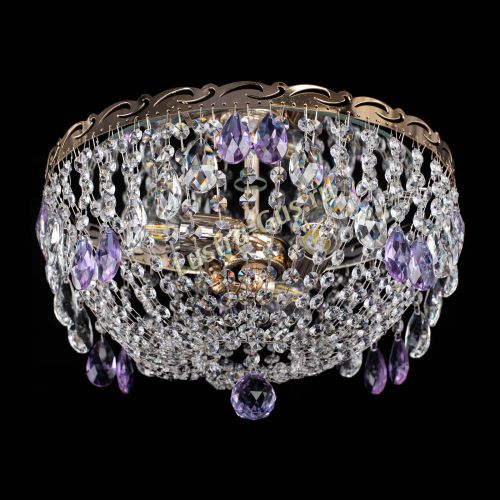 Люстра Диана журавлик фиолетовая в Сочи Гусь Хрустальный