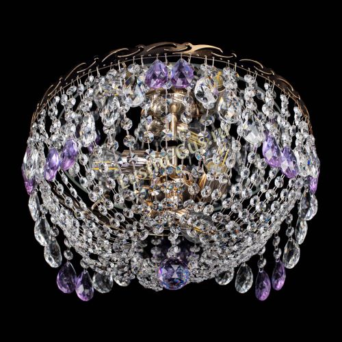 Люстра Диана журавлик фиолетовая в Сочи Гусь Хрустальный