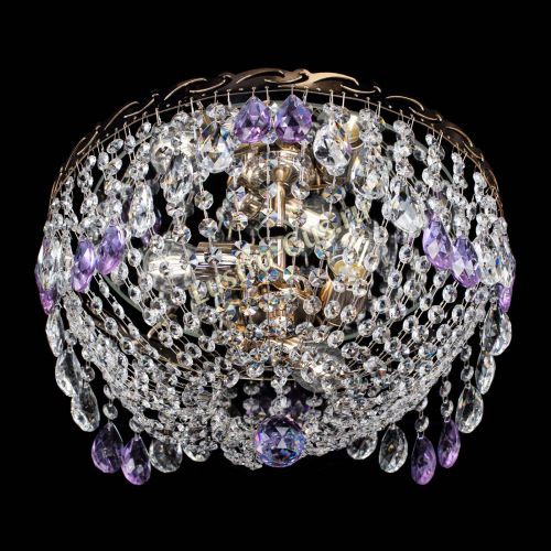 Люстра Диана журавлик фиолетовая в Сочи Гусь Хрустальный