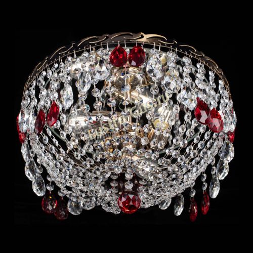 Люстра Диана журавлик красная в Сочи Гусь Хрустальный