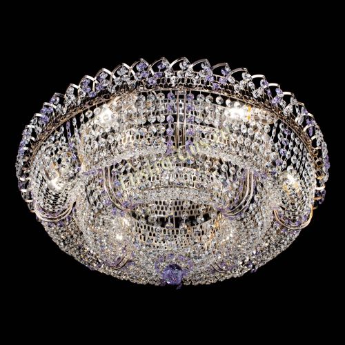 Люстра Двойное Кольцо Классика №6 фиолетовая в Сочи Гусь Хрустальный