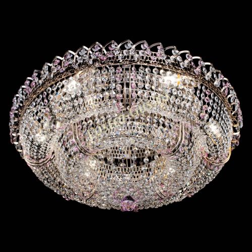 Люстра Двойное Кольцо Классика №6 розовая в Сочи Гусь Хрустальный