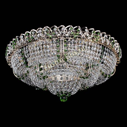 Люстра Двойное Кольцо Классика №6 зеленая в Сочи Гусь Хрустальный