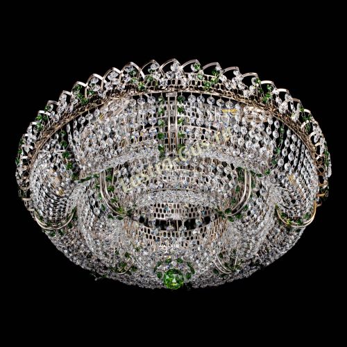 Люстра Двойное Кольцо Классика №6 зеленая в Сочи Гусь Хрустальный