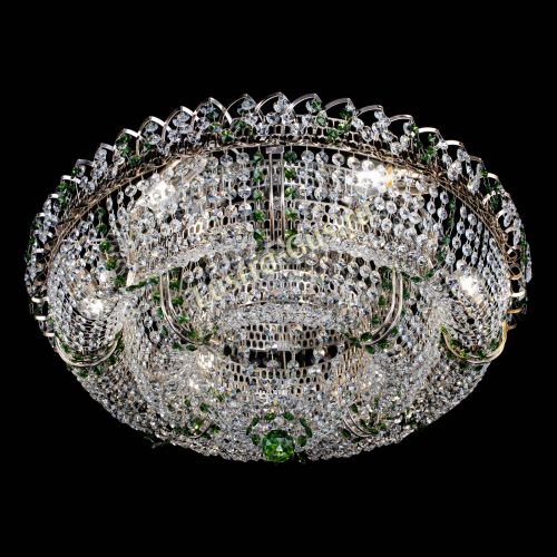Люстра Двойное Кольцо Классика №6 зеленая в Сочи Гусь Хрустальный