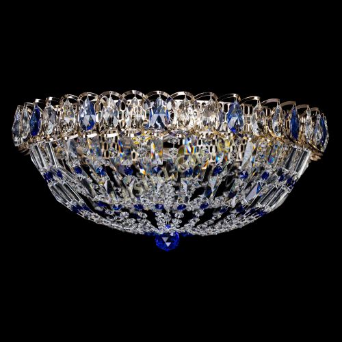 Люстра Двойной Купол синий в Сочи Гусь Хрустальный