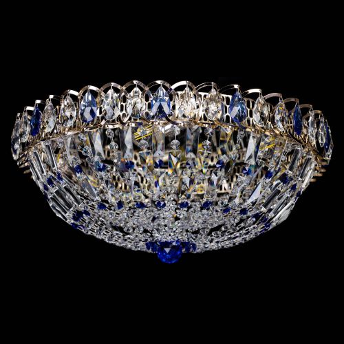 Люстра Двойной Купол синий в Сочи Гусь Хрустальный