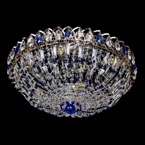 Люстра Двойной Купол синий в Сочи Гусь Хрустальный