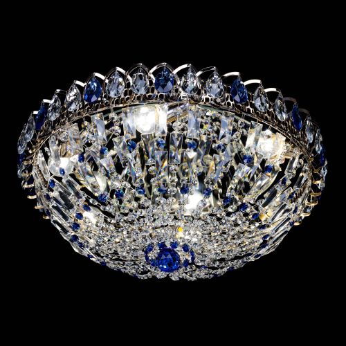 Люстра Двойной Купол синий в Сочи Гусь Хрустальный