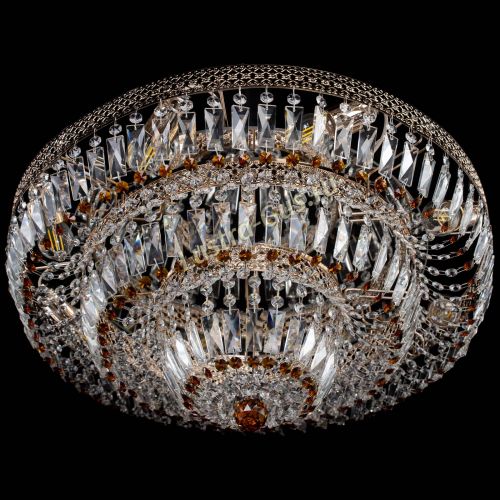 Люстра Двойное Кольцо Венеция чайная в Сочи Гусь Хрустальный