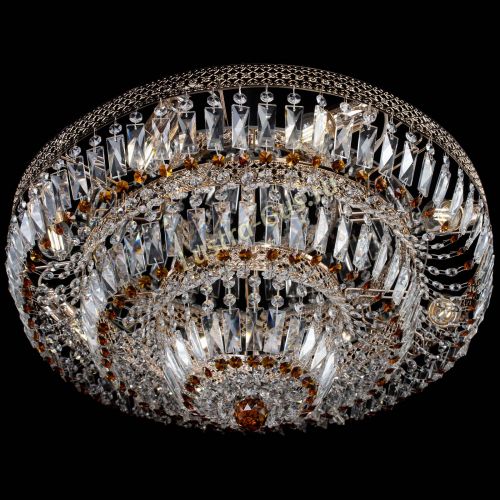 Люстра Двойное Кольцо Венеция чайная в Сочи Гусь Хрустальный