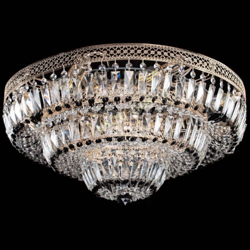 Люстра Двойное Кольцо Венеция черная в Сочи Гусь Хрустальный