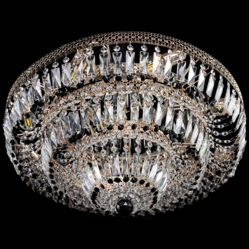 Люстра Двойное Кольцо Венеция черная в Сочи Гусь Хрустальный