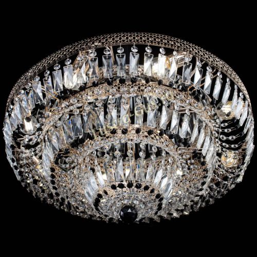 Люстра Двойное Кольцо Венеция черная в Сочи Гусь Хрустальный