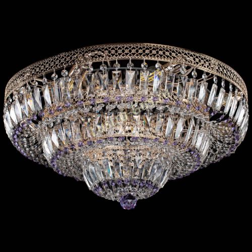 Люстра Двойное Кольцо Венеция фиолетовая в Сочи Гусь Хрустальный