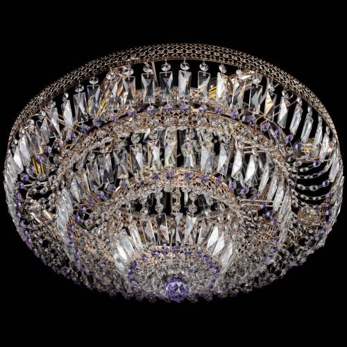 Люстра Двойное Кольцо Венеция фиолетовая в Сочи Гусь Хрустальный