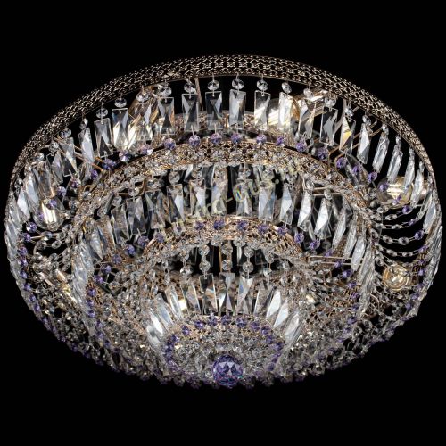 Люстра Двойное Кольцо Венеция фиолетовая в Сочи Гусь Хрустальный