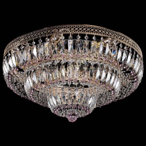 Люстра Двойное Кольцо Венеция розовая в Сочи Гусь Хрустальный