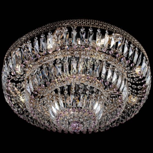 Люстра Двойное Кольцо Венеция розовая в Сочи Гусь Хрустальный