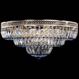 Люстра потолочная Двойное Кольцо Венеция синяя