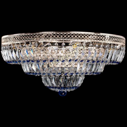 Люстра Двойное Кольцо Венеция синяя в Сочи Гусь Хрустальный