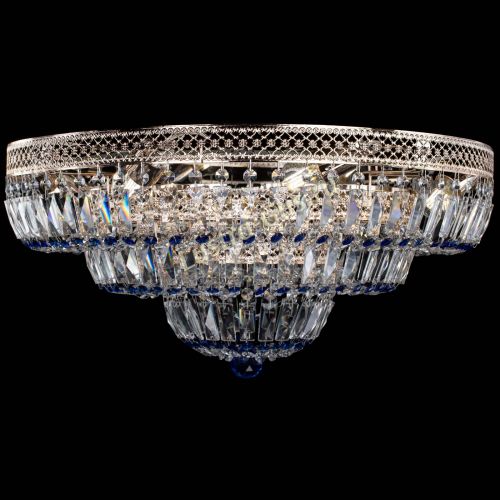 Люстра Двойное Кольцо Венеция синяя в Сочи Гусь Хрустальный