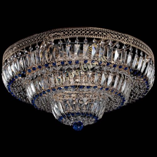 Люстра Двойное Кольцо Венеция синяя в Сочи Гусь Хрустальный