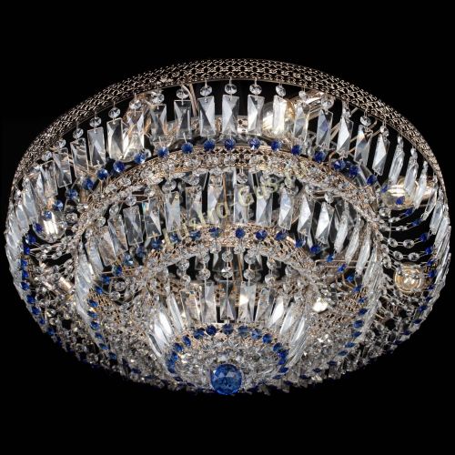 Люстра Двойное Кольцо Венеция синяя в Сочи Гусь Хрустальный