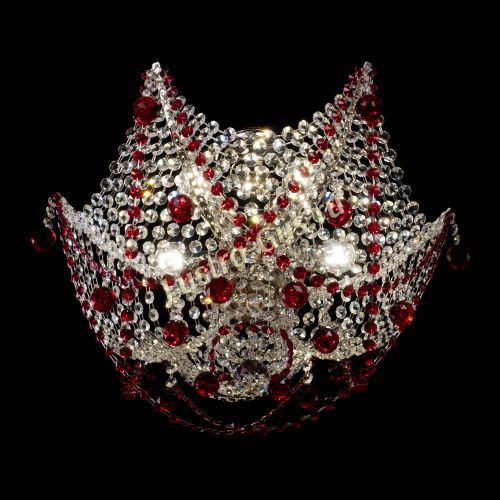 Люстра Элина №2 красная в Сочи Гусь Хрустальный