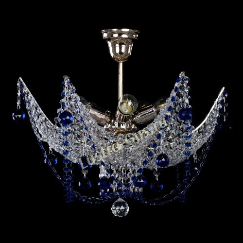 Люстра Элина №2 синяя в Сочи Гусь Хрустальный
