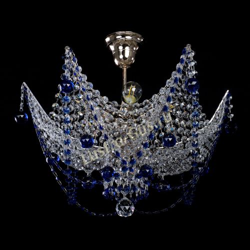 Люстра Элина №2 синяя в Сочи Гусь Хрустальный