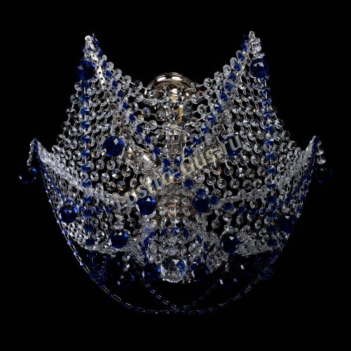 Люстра Элина №2 синяя в Сочи Гусь Хрустальный