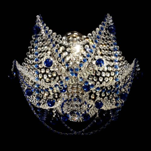 Люстра Элина №2 синяя в Сочи Гусь Хрустальный