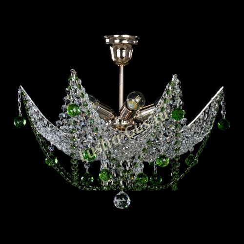 Люстра Элина №2 зеленая в Сочи Гусь Хрустальный
