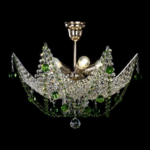 Люстра Элина №2 зеленая в Сочи Гусь Хрустальный