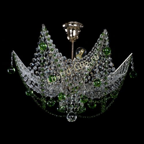 Люстра Элина №2 зеленая в Сочи Гусь Хрустальный