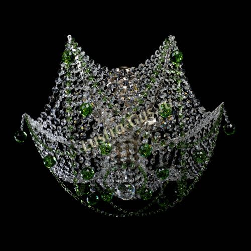 Люстра Элина №2 зеленая в Сочи Гусь Хрустальный