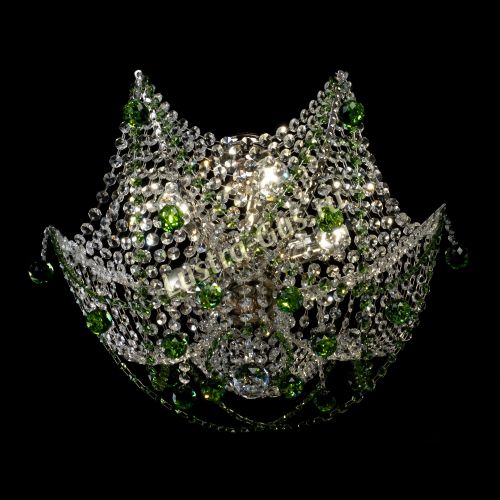 Люстра Элина №2 зеленая в Сочи Гусь Хрустальный